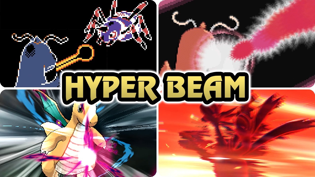 Evolution of Hyper Beam in Pok&eacute;mon Games (Non-Main Game Included)