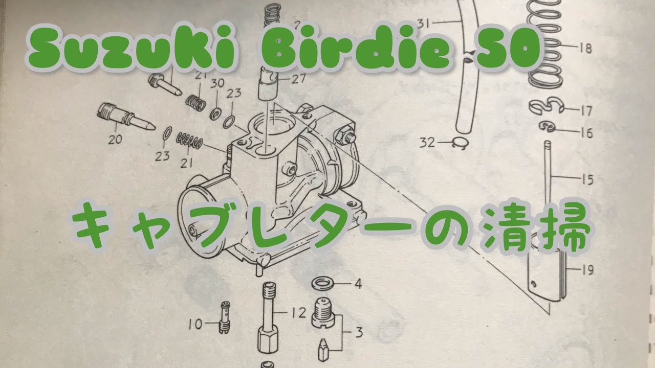 SUZUKI Birdie 50 キャブ清掃 FR50