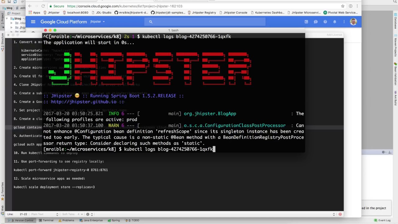 Build microservices with JHipster and deploy to Google Cloud with Kubernetes
