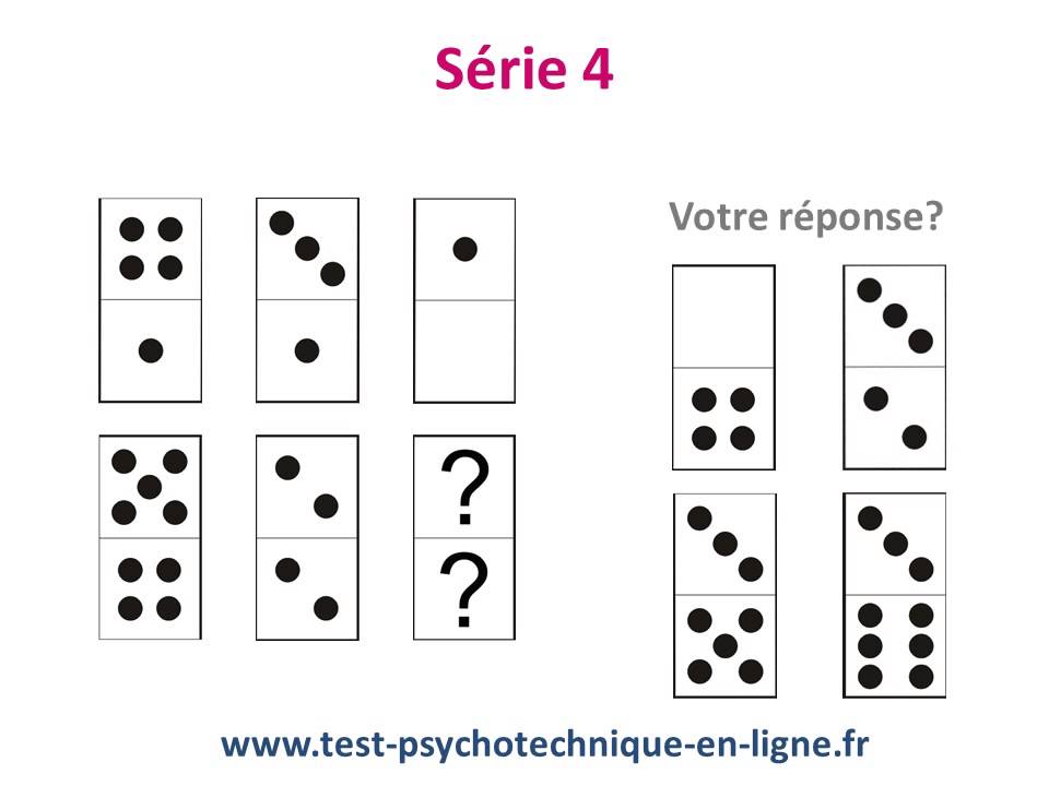 Test psychotechnique: les dominos