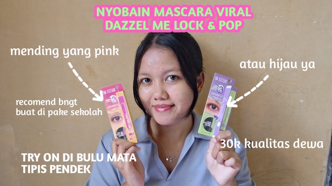 REVIEW JUJUR MASKARA DAZZLE ME || MASKARA BUAT BULU MATA TIPIS || MASKAR VIRAL