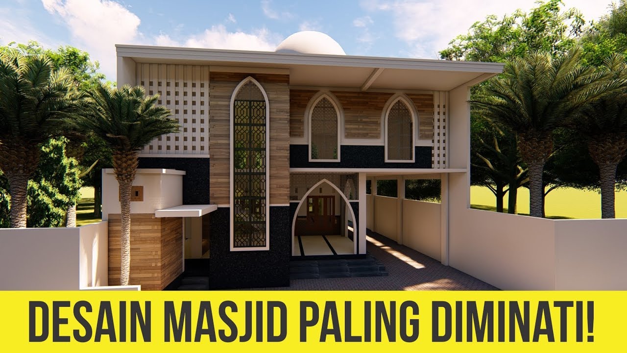 Desain Masjid Minimalis Modern 12x16 Meter
