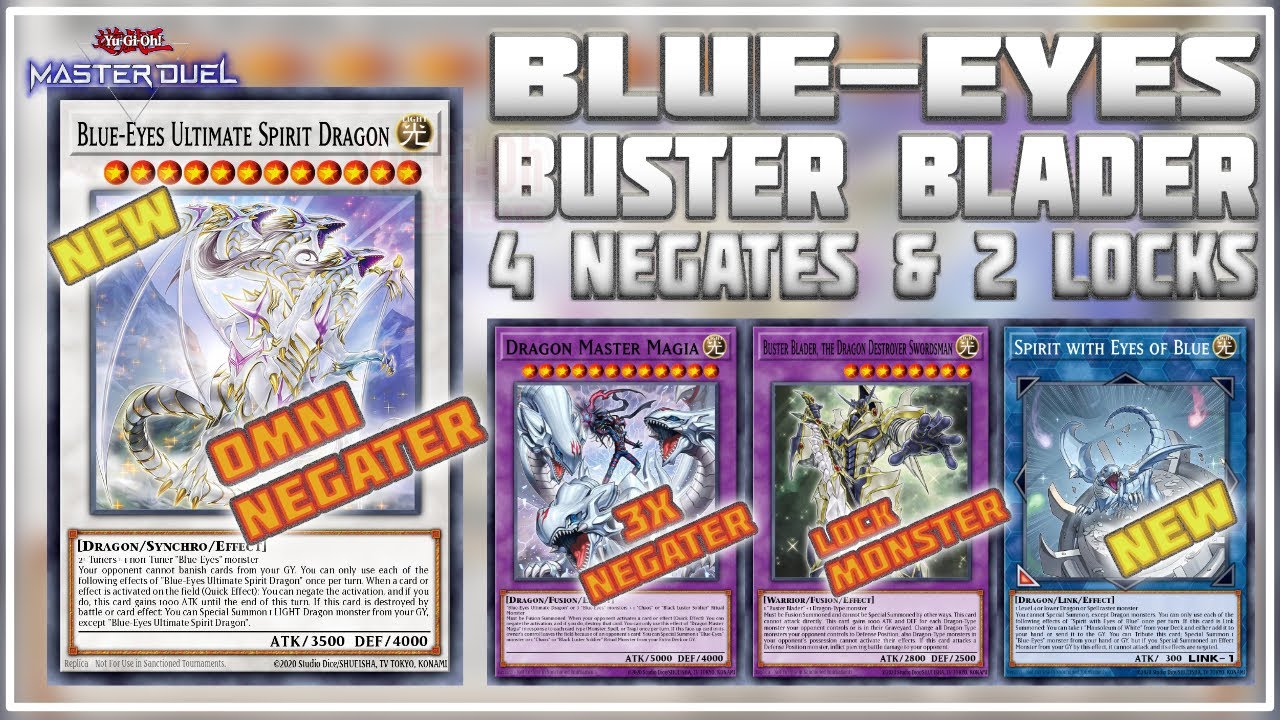 New Toxic BLUE EYES x BUSTER BLADER x MAGIA | 4 NEGATES + DOUBLE LOCKS | Yu-Gi-Oh! Master Duel