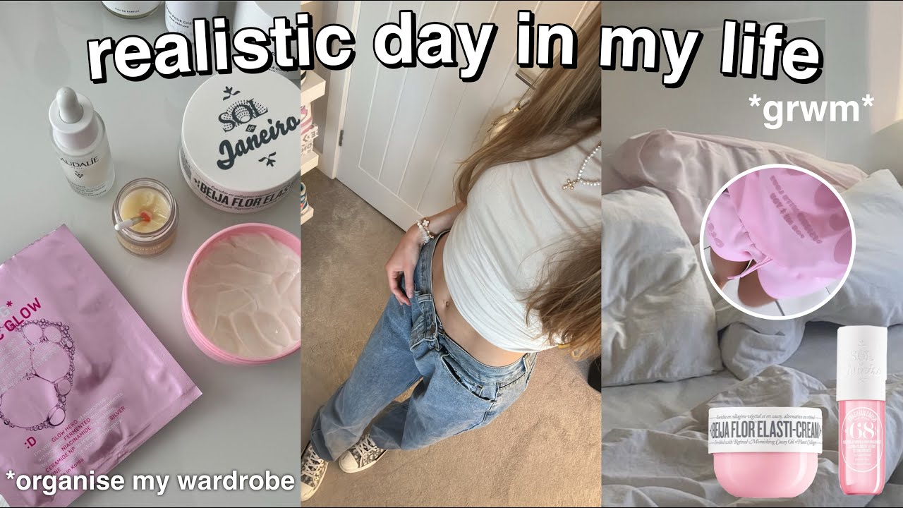 REALISTIC DAY IN MY LIFE *organise my wardrobe, hauls + grwm 🎧☁️