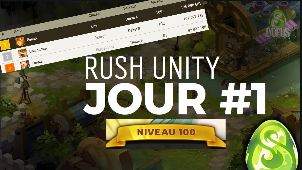 Dofus Unity JOUR 1 l Lvl 110 TOP 1 LADDER