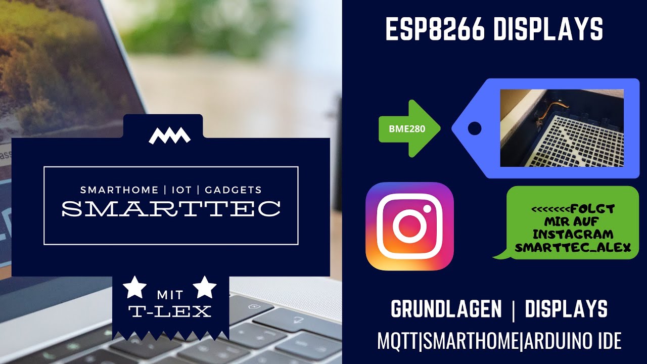 OLED Display & BME280 Sensor | ESP8266 & NodeMCU programmieren | Teil 4 [GERMAN/DEUTSCH]