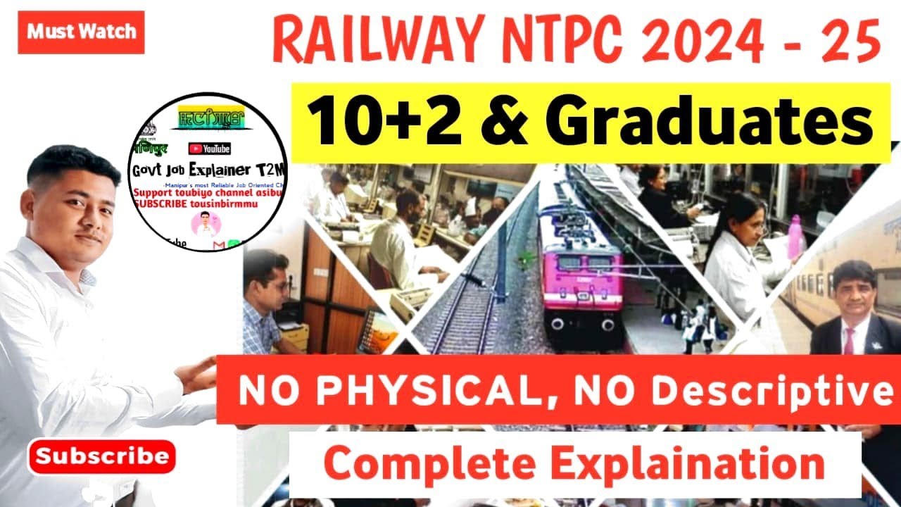 RAILWAY NTPC 2024-25🔴Preparation Tips↘️Exam Pattern✅10+2 & Graduates @SSC_Coaching_Manipuri_T2M_Sir