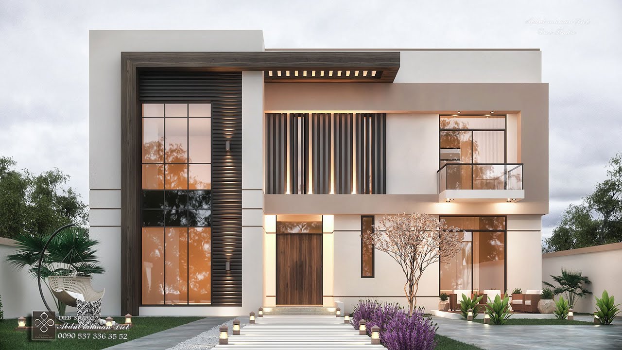 Simple modern villa with elegant touches V 230 , فيلا مودرن بسيطة بلمسات راقية V 230