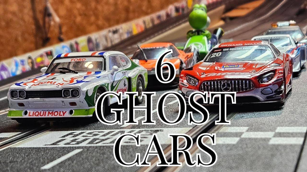 carrera digital slot car 6 ghost cars, no crashes! update to my track