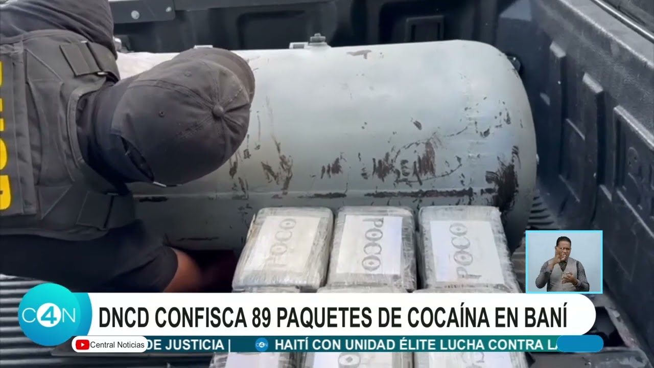 DNCD decomisa 89 paquetes de cocaína en Baní