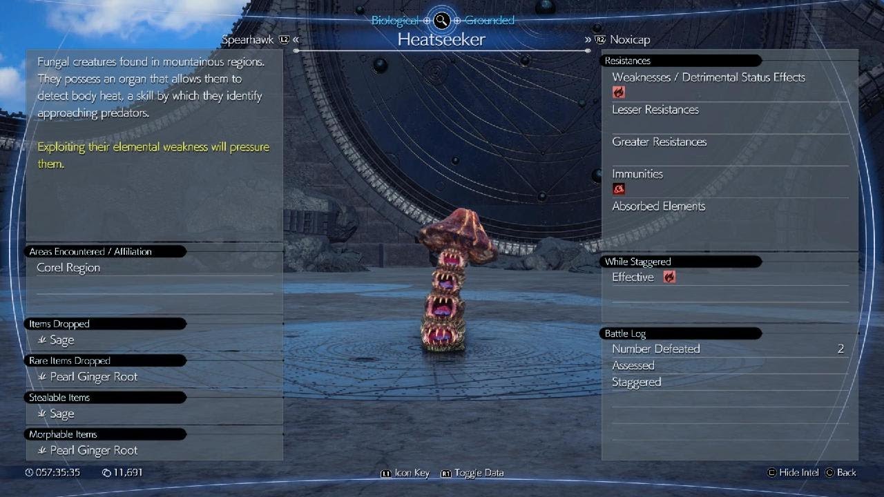 FINAL FANTASY VII REBIRTH enemy number 111 heatseeker enemy intel