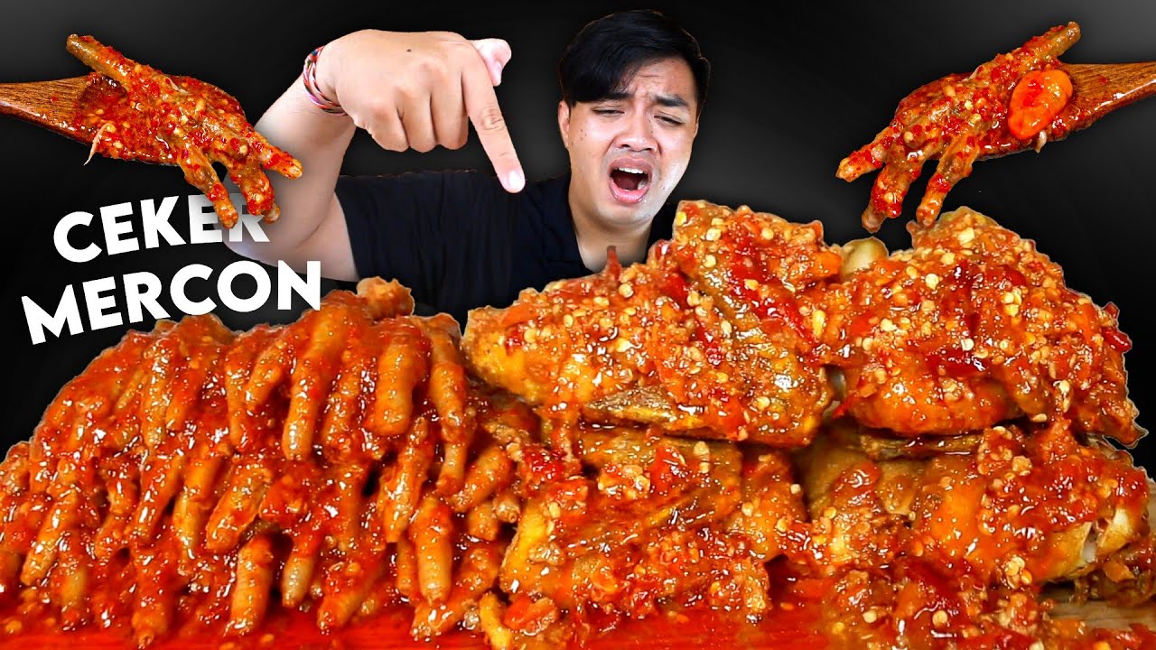 MUKBANG AYAM GEPUK PAK GEMBUS LEVEL 200 CABE + CEKER MERCON TULANG LUNAK