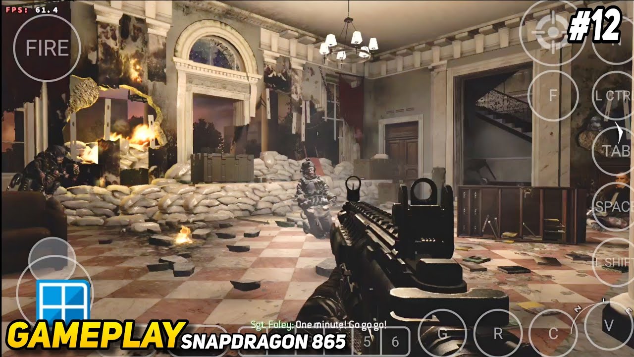 Call of Duty Mw2 (HD) Gameplay on Android Tested on Snapdragon 865 | 720p Resolution | Winlator 11