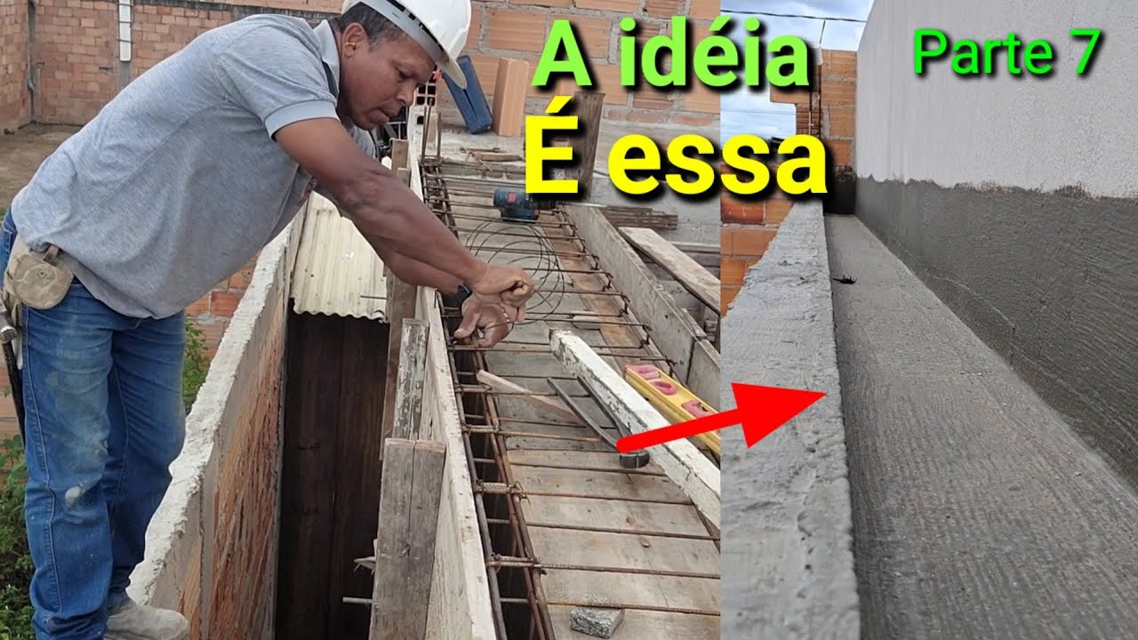 Calha de Concreto Casa de Telhado 06x10 Como Ninguém Mostra