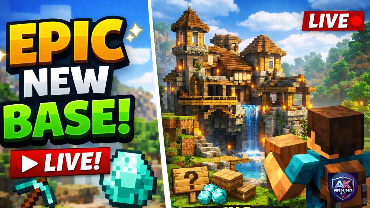 Epic New Base Build in Minecraft LIVE! 🏰✨ | Watch Me Create From Scratch!