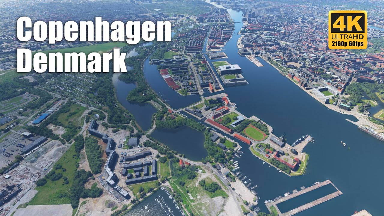 Copenhagen - Denmark | 4K 60fps | Microsoft Flight Simulator