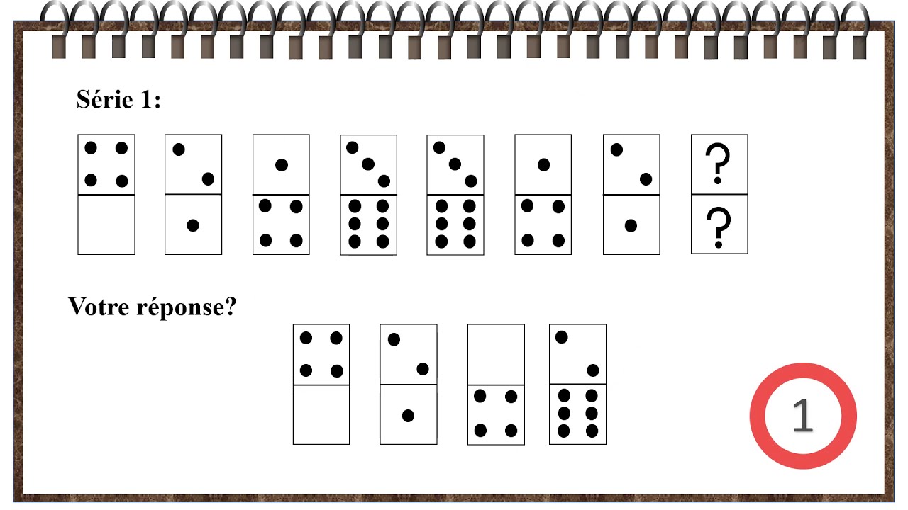 Test Psychotechnique : Série de Domino ( la symétrie )