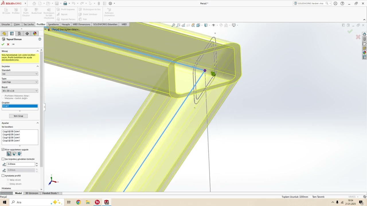 14. VİDEO Solidworks PROFİLLER  Sekmesi ve Komutları - Detaylı Anlatım