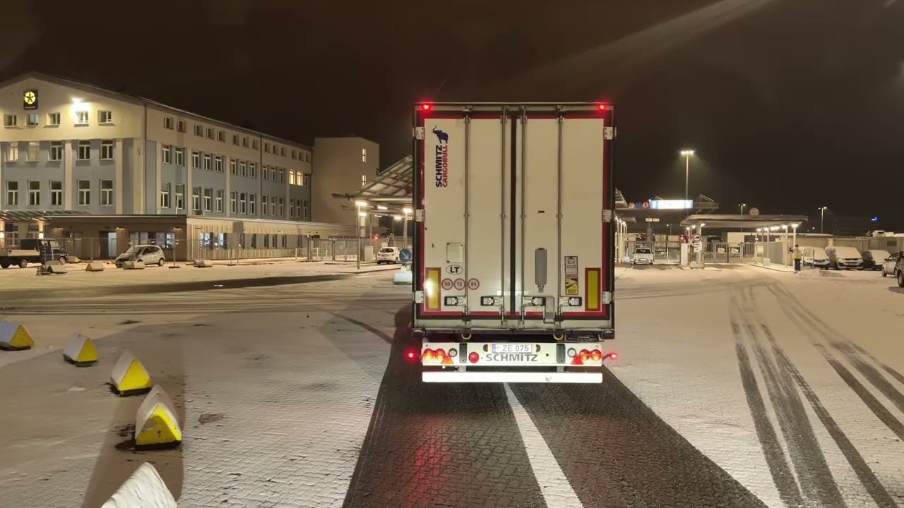 A Snowy Welcome at Kiel Port | Germany 🇩🇪 Truck Driver Life