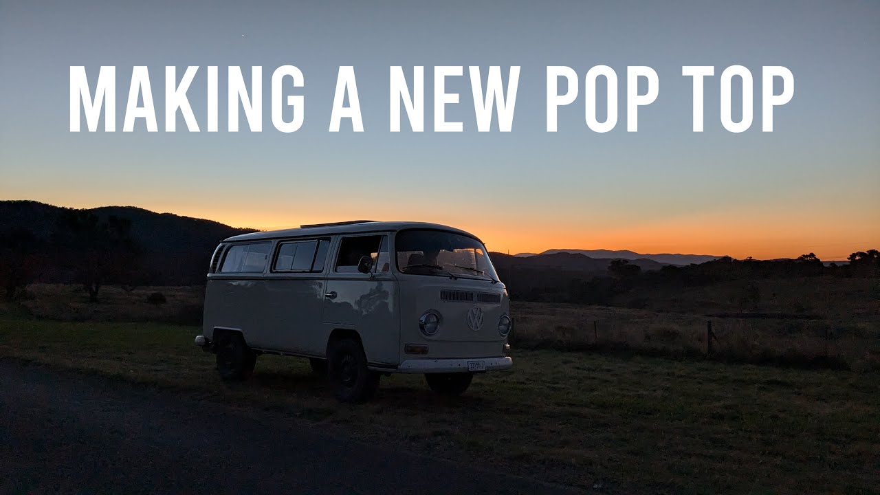 Mounting the new kombi pop top! it looks so good up on the roof