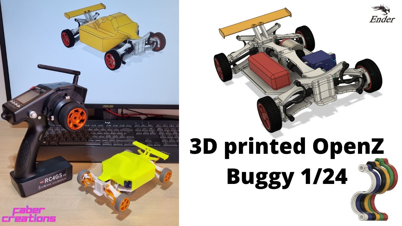 Fully 3d printed rc mini Buggy 1/24