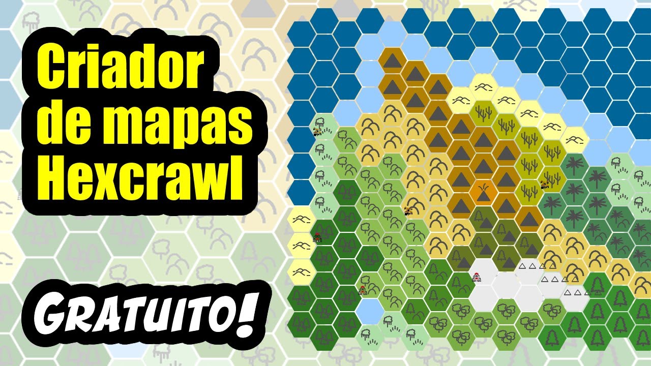 Como criar mapas Hexcrawl para RPG de maneira fácil e DE GRAÇA!