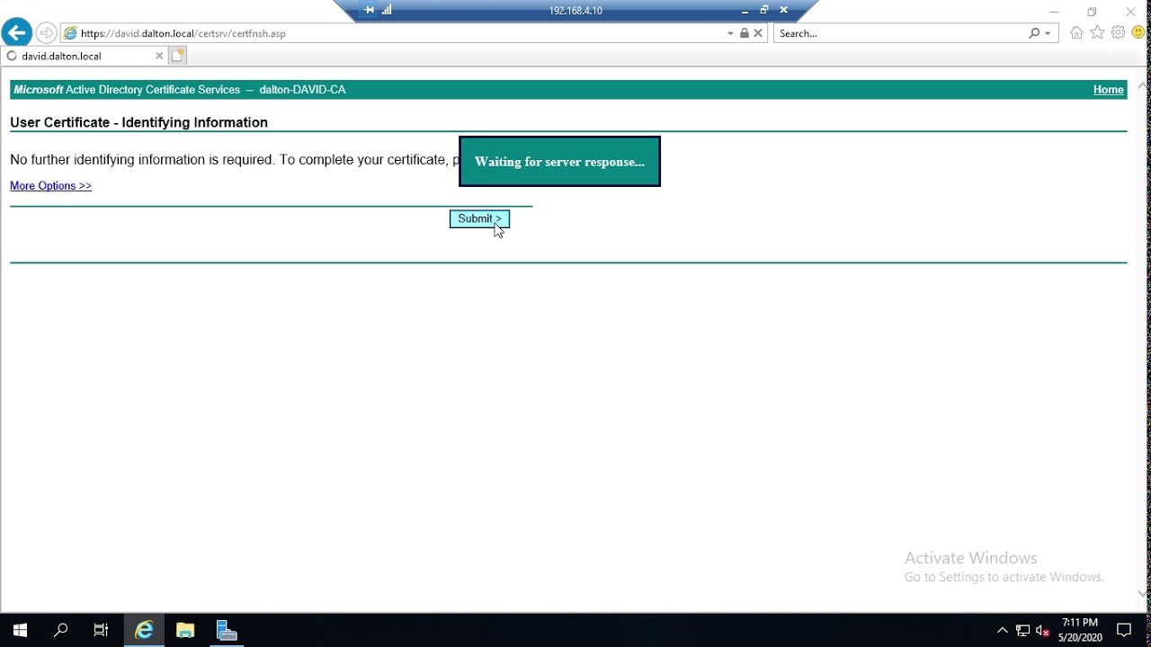 Configuring and using Web Enrollment for ADCS