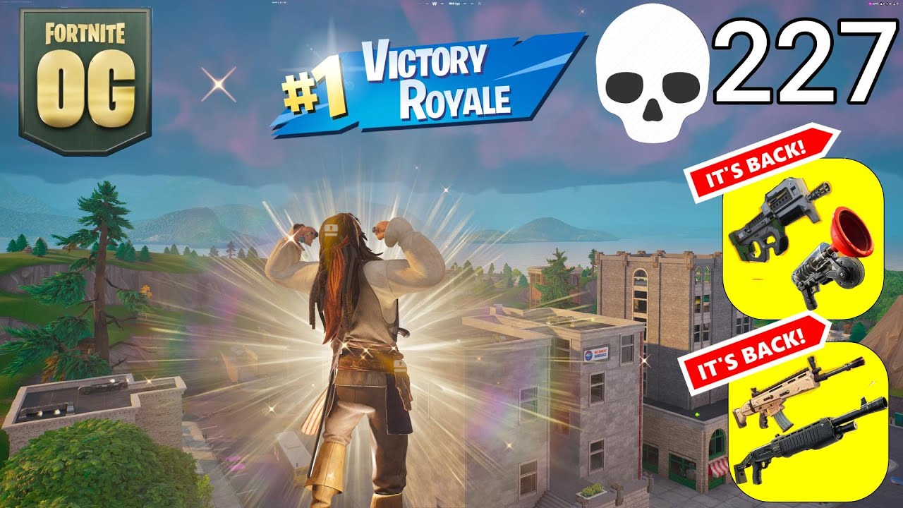 227 Elimination JACK SPARROW Solo Vs Squads Gameplay (Fortnite OG Reload)