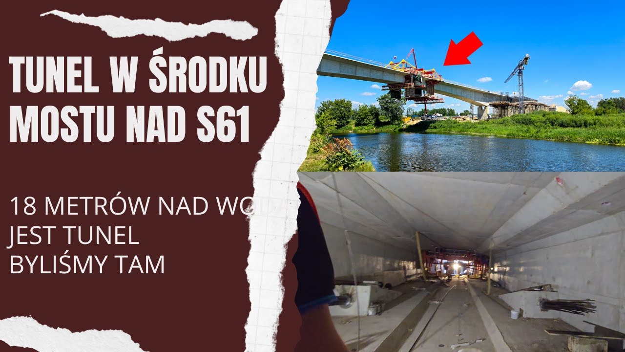 Tunel w środku mostu na S61 - weszliśmy tam!!!