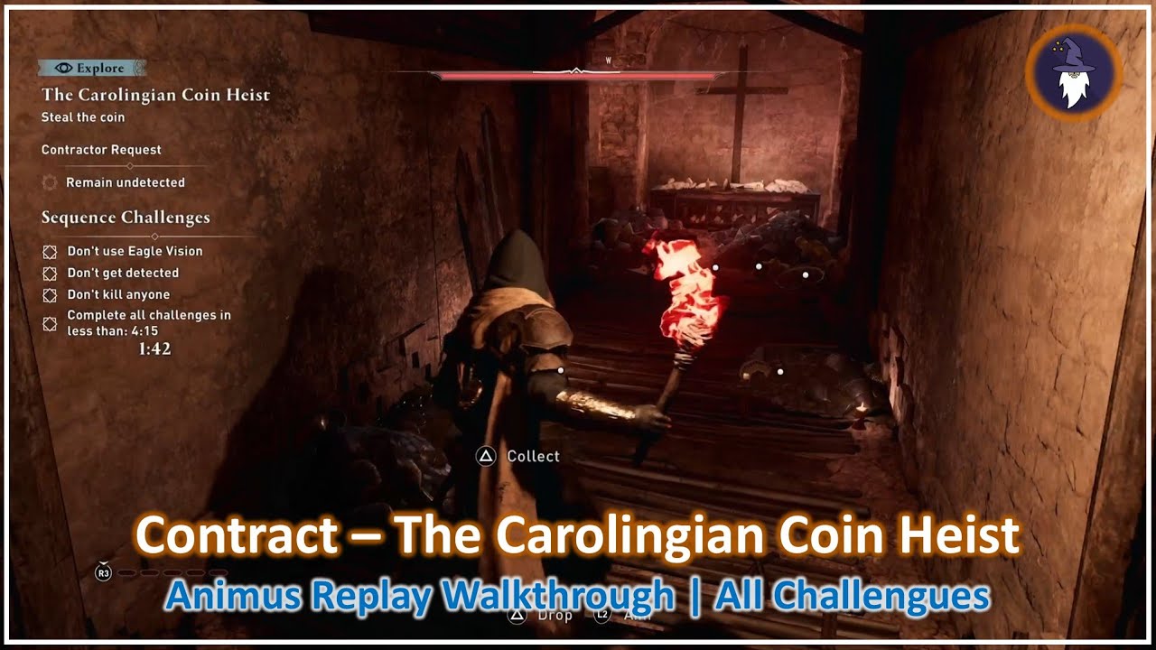 AC MIRAGE VALLEY OF MEMORY DLC | THE CAROLINGIAN COIN HEIST CONTRACT REPLAY [ALL CHALLENGES]