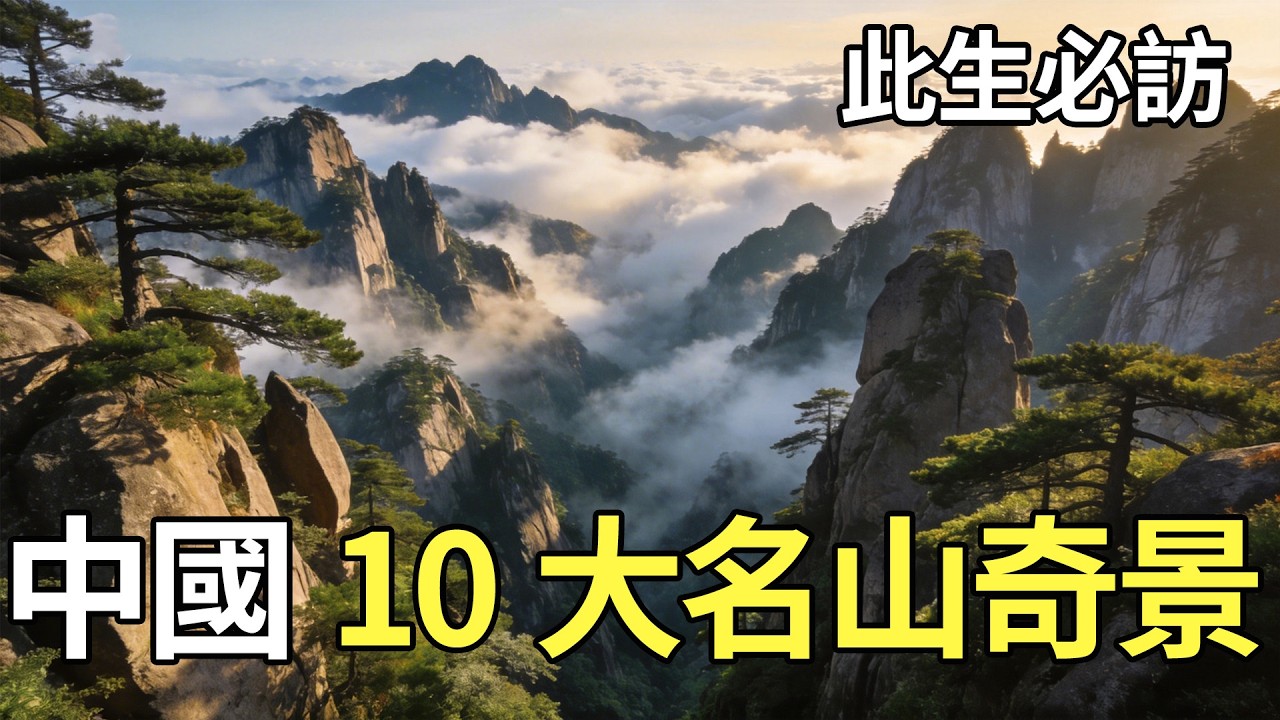 華夏10大絕美名山盤點：泰山竟只排第2？登頂榜首的「世界遺產」究竟是誰！#中國旅遊#十大名山#世界遺產#泰山#自然奇觀#一生必去