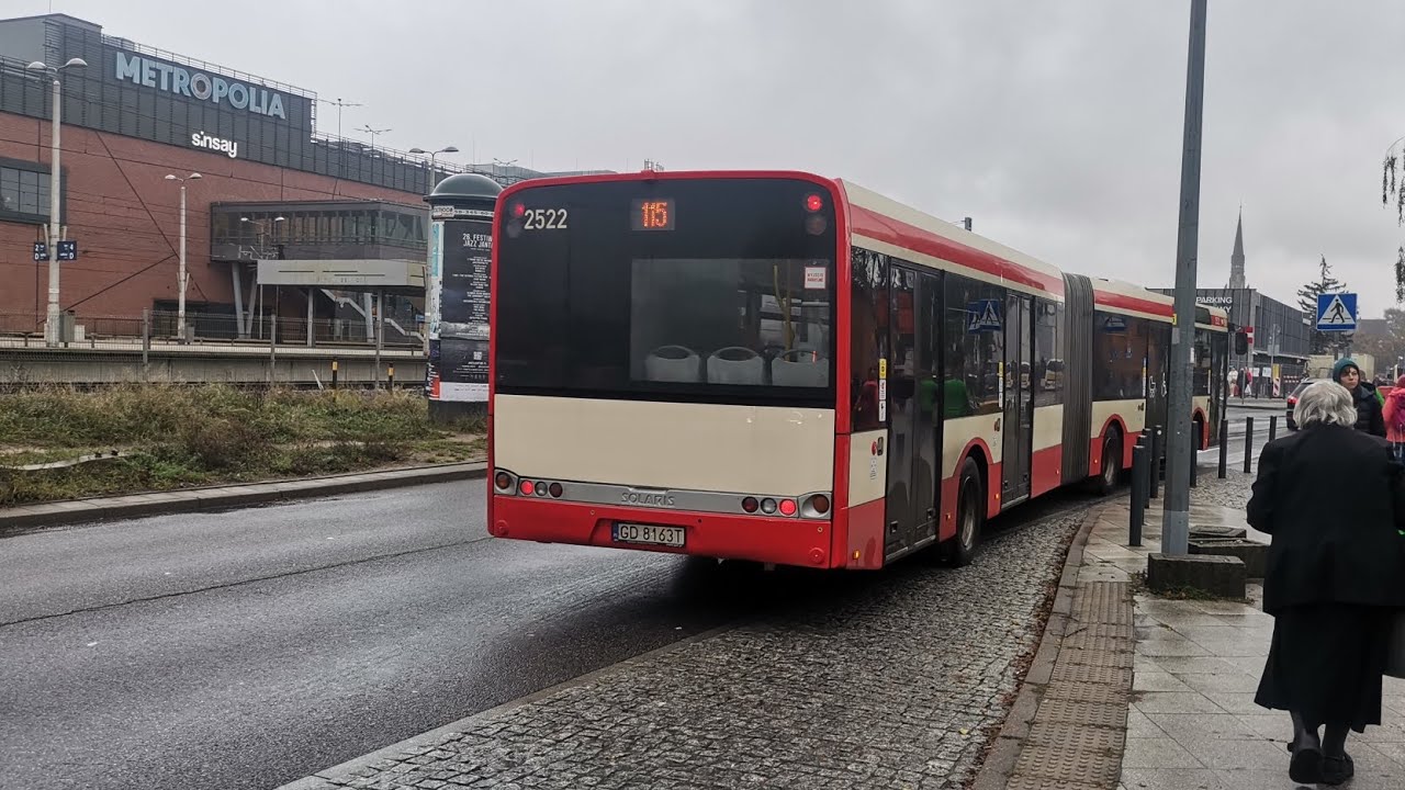 GAIT Gdańsk linia 157 kierunek Wrzeszcz PKP przez Geodetów Solaris Urbino 18 W13 III #2522