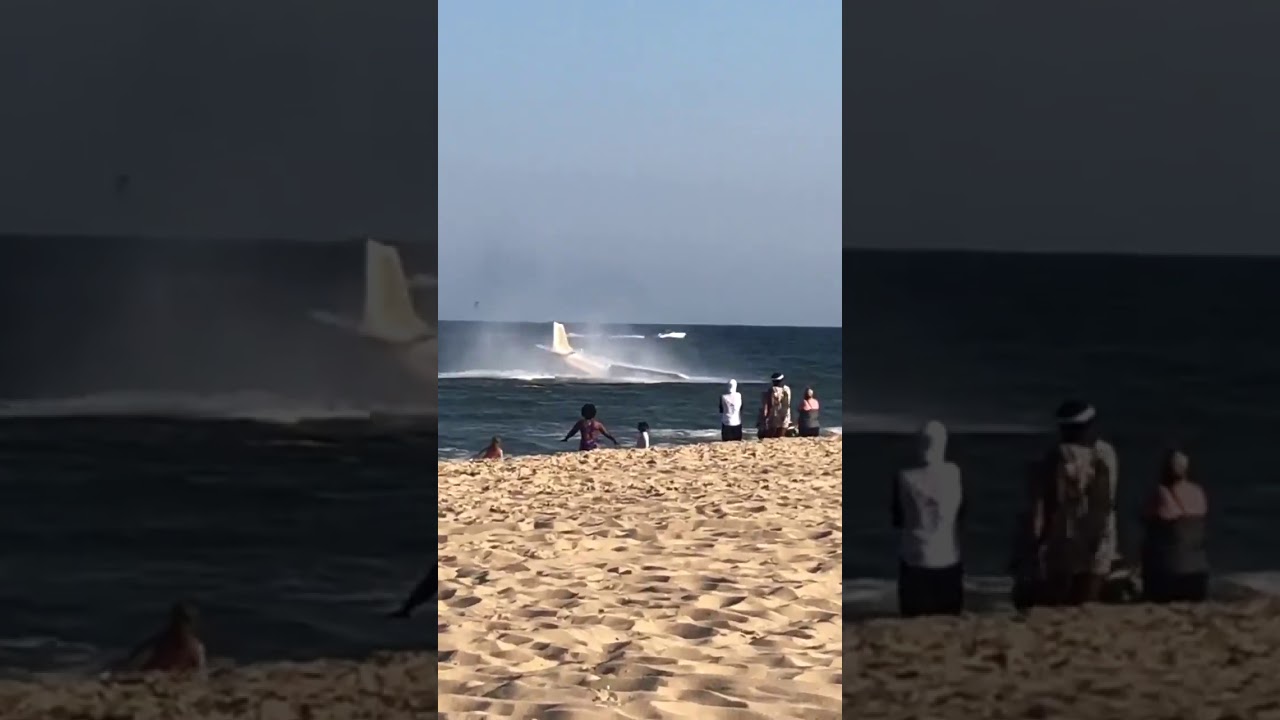 WILD video shows small plane crash land in Atlantic in Ocean C ity, Md.