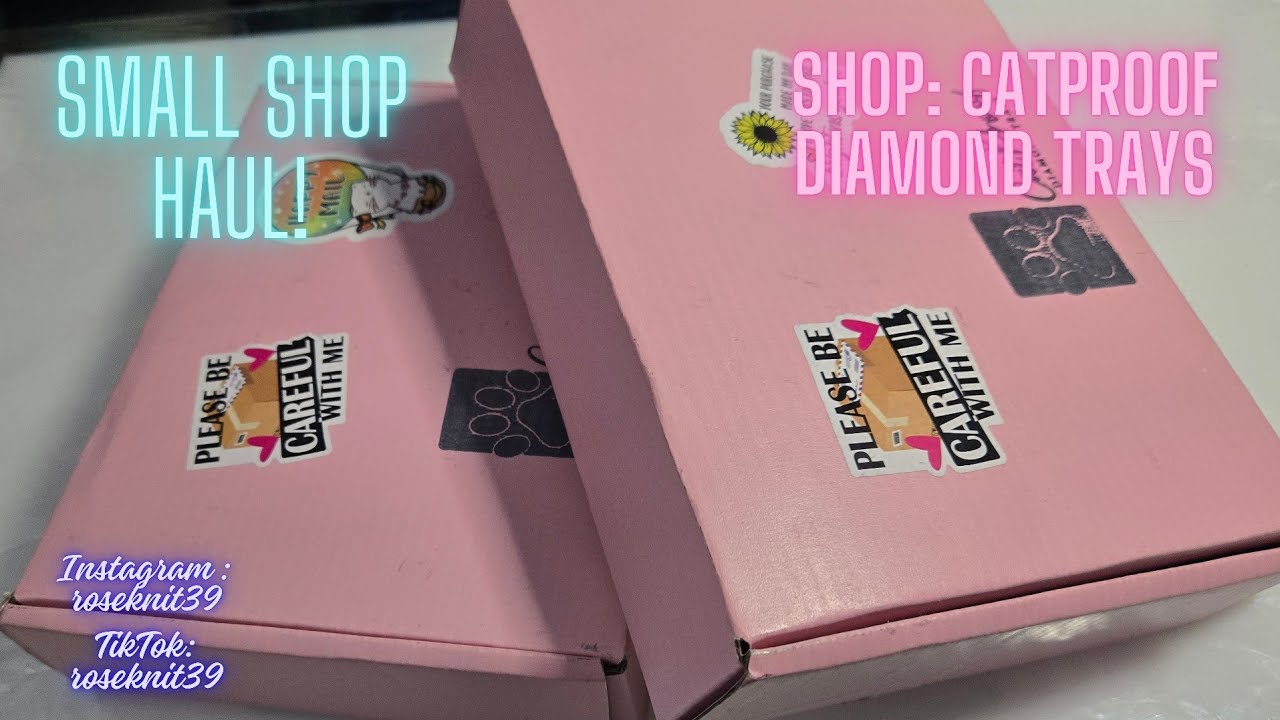 Ep 412: DP Small Shop Haul - CatProof Diamond Trays #diamondpainting #smallbusiness #unboxing #craft