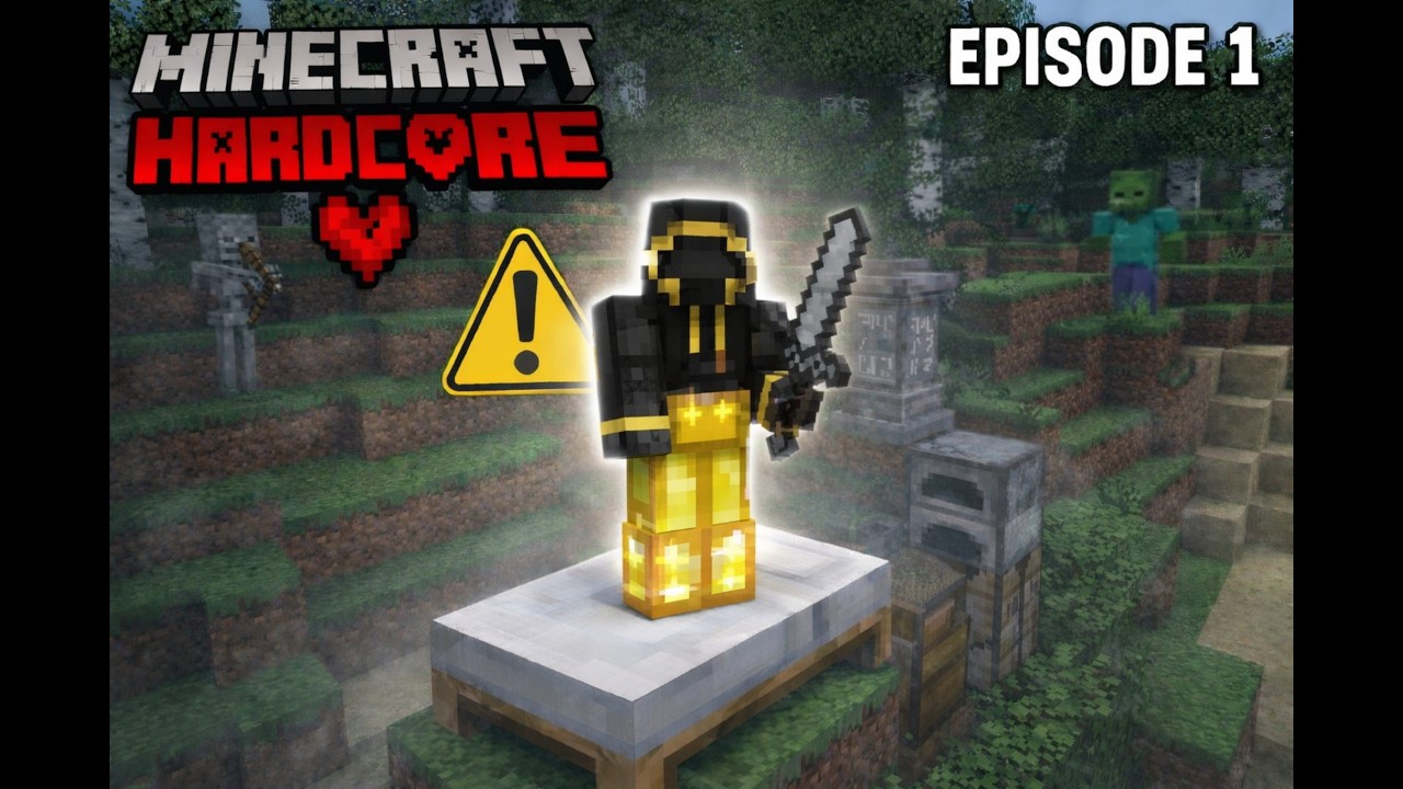 First exploration and first stuf in Minecraft Hardcore | EP 1