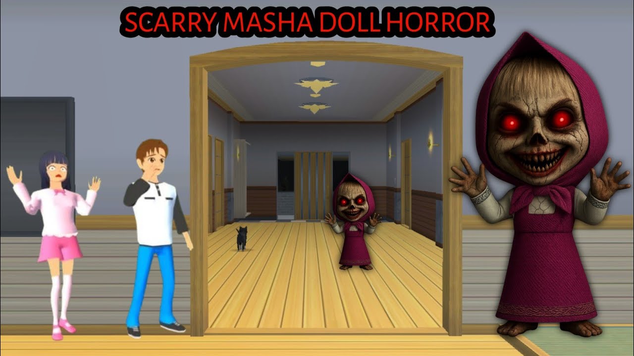 MASHA HORROR DOLL at Mio Yuta's house😫 FATHER FIGHTS MASHA DOLL‼️|| SAKURA SCHOOL SIMULATOR