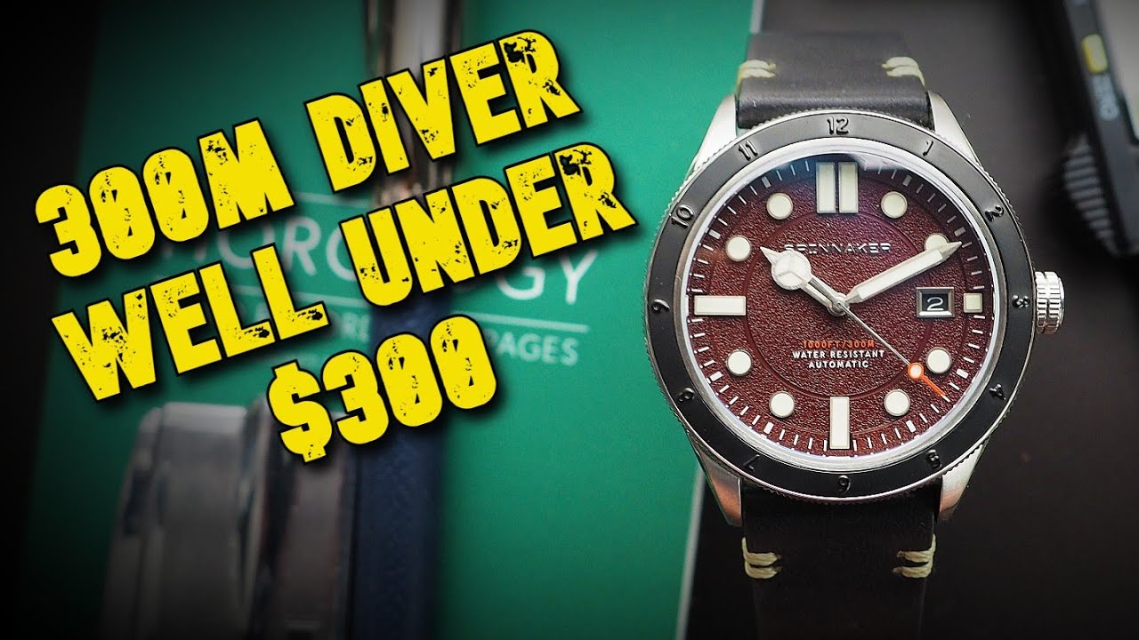 SPINNAKER Cahill 300   Under $250 Automatic 300m Diver 12 Hour Bezel Textured Dial NH35