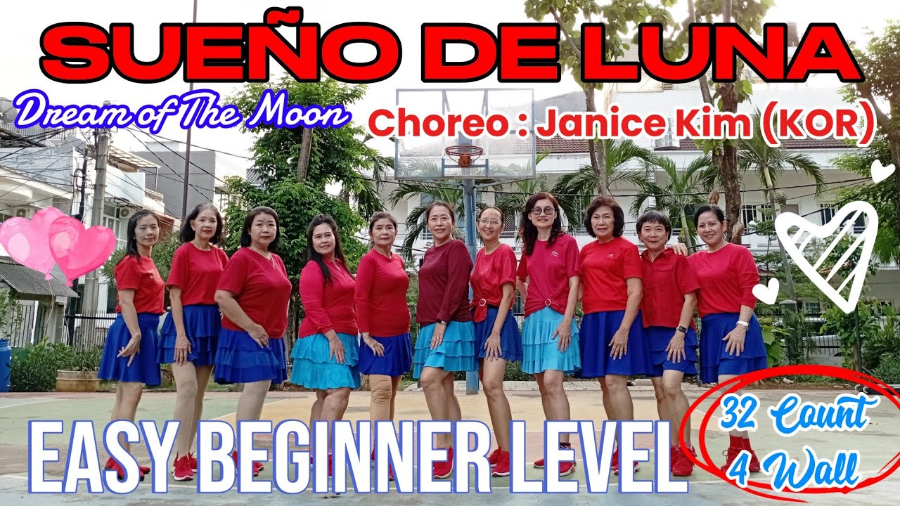 SUEÑO DE LUNA (DREAM OF THE MOON) LINE DANCE | CHOREO BY JANICE KIM (KOR) | EASY BEGINNER LEVEL