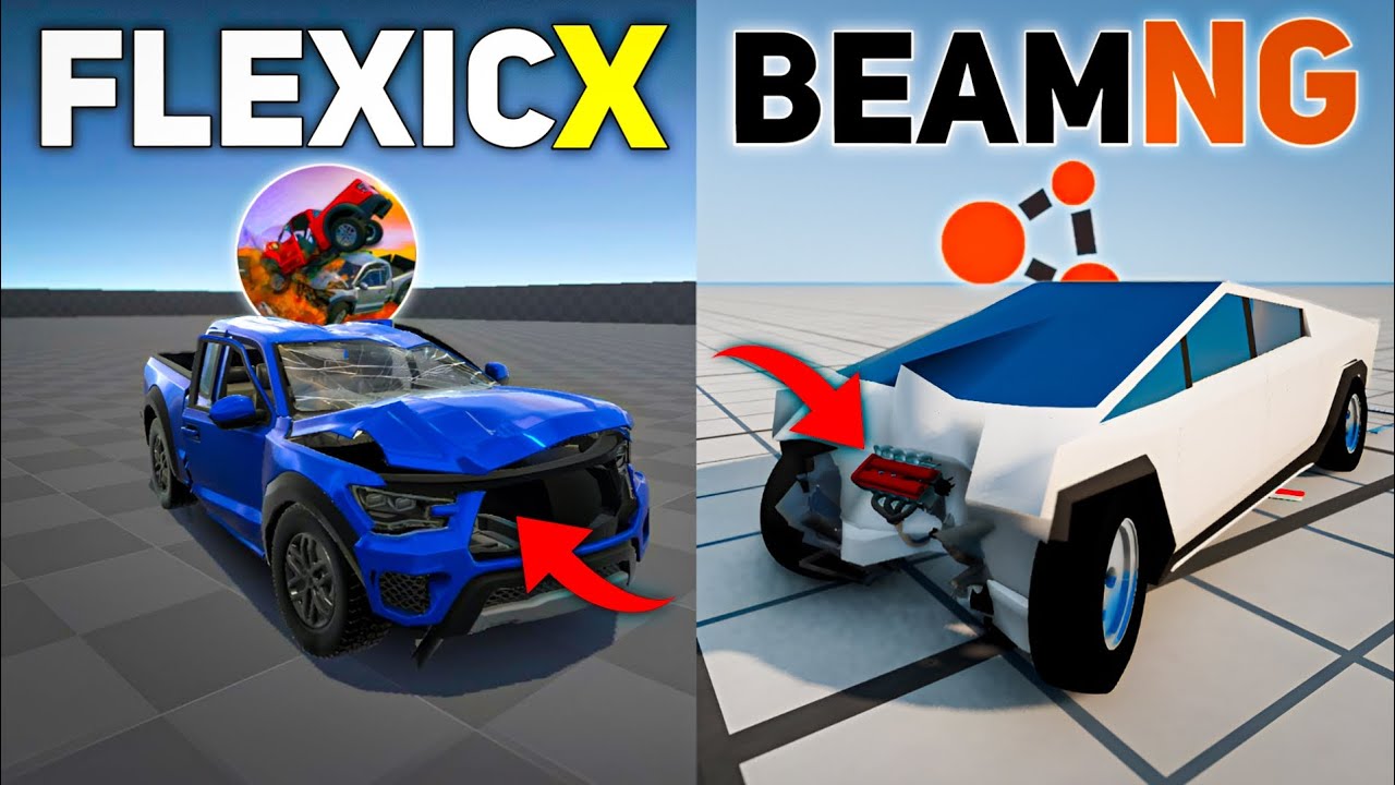 FlexicX vs BeamNG Drive - Detailed Crash Comparison
