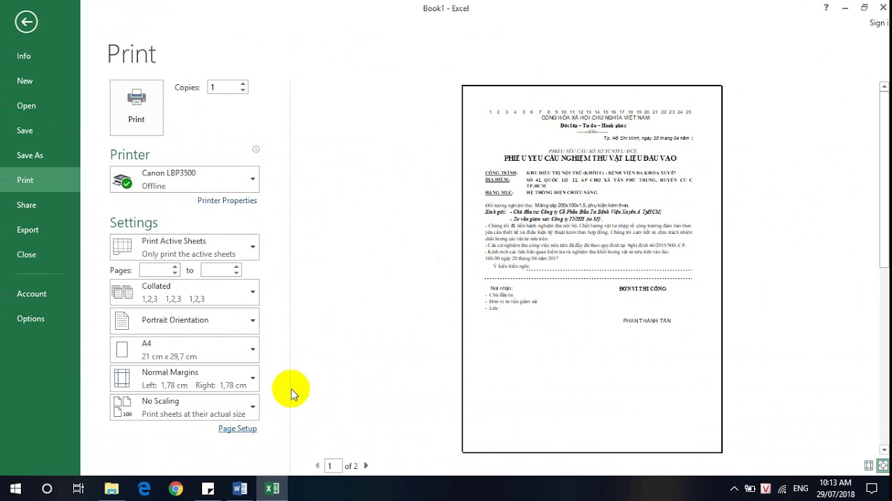 Biên bản nghiệm thu xây dựng Word to Excel Phần 1