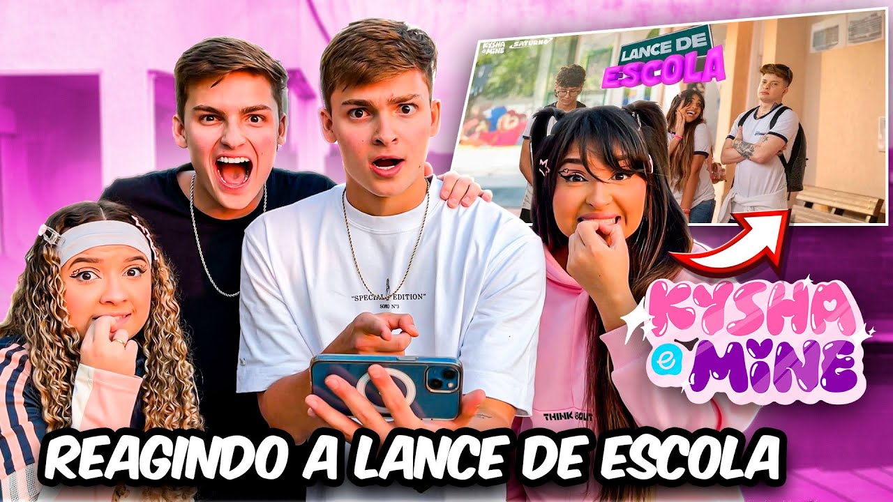 REAGINDO A LANCE DE ESCOLA COM A KYSHA E A MINE QUERIDA •Irmãos Scribel•