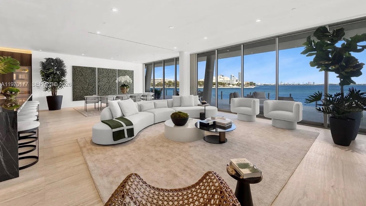 A Tranquil Waterfront Apartment at the Vita at Grove Isle Residences in Coconut Grove FL #miami