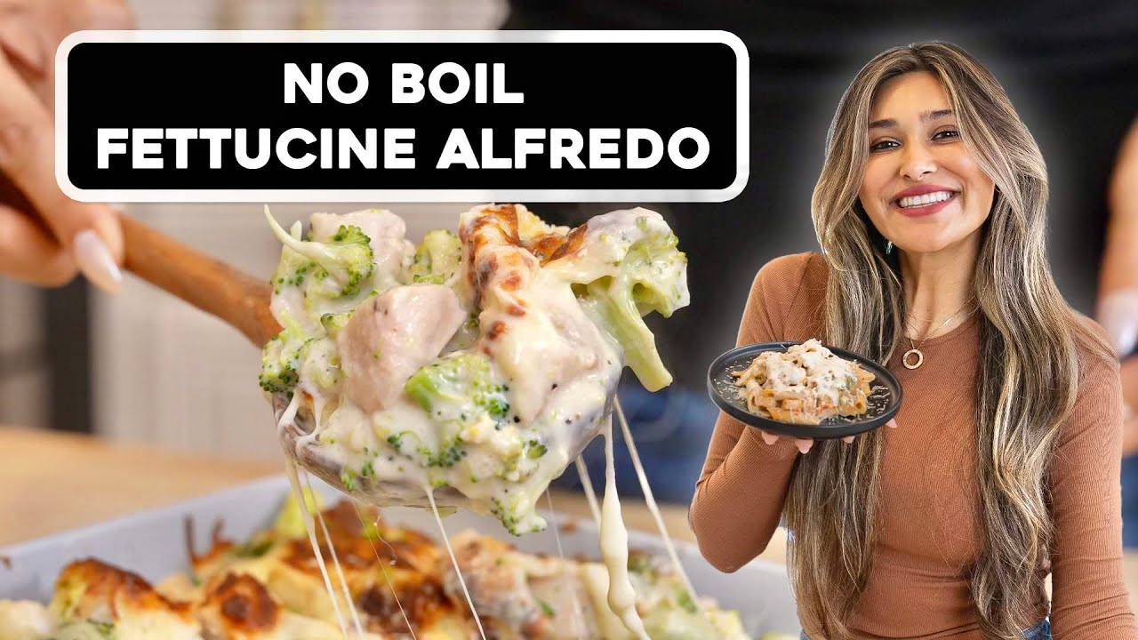 Low Calorie Chicken Alfredo Pasta !! | No Boil Pasta! | Low Carb | Weight Loss