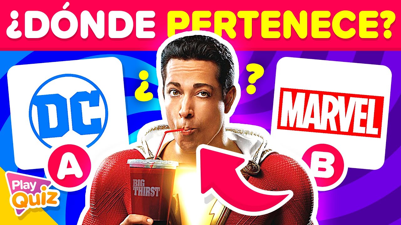 ¿Es Marvel o DC? Adivina dónde pertenece el personaje 🦸🏻‍♂️⭐️🦹🏽‍♀️ PlayQuiz Trivia
