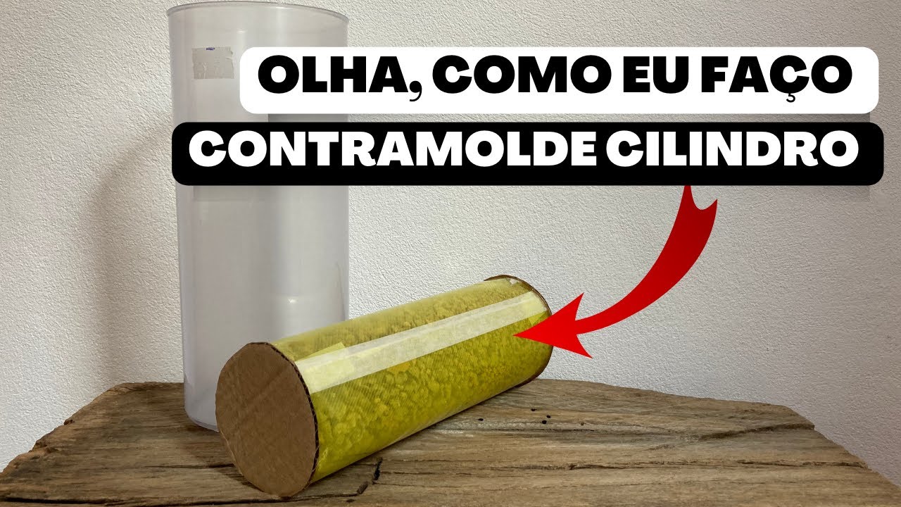 COMO fazer o CONTRAMOLDE do VASO CILINDRO de ARGAMASSA ACIII BRANCA | PEÇA DE CIMENTO