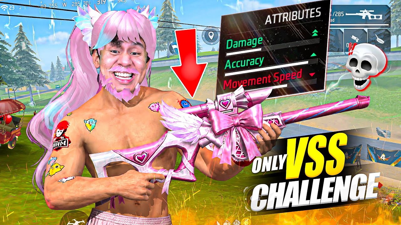 New Pink Vss Only challenge in Free Fire 😎 Tonde Gamer