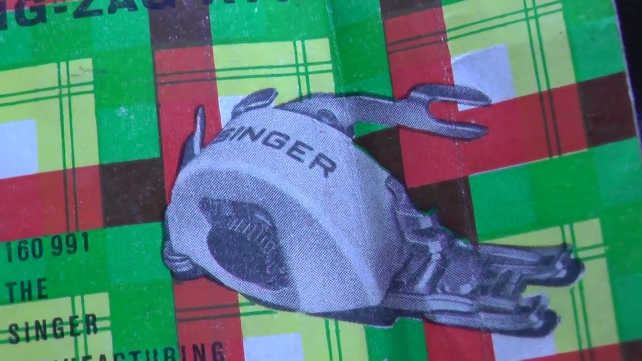 Singer Swiss Zig Zag attachment demonstration on vintage treadle sewing machine