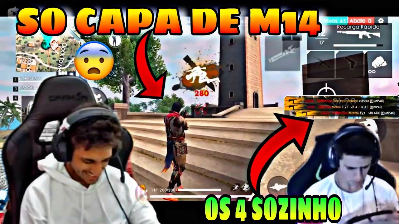 EL GATO TA USANDO HACK NA M14?, LOUD CORINGA DESTRÓI SQUAD SOZINHO E IMPRESSIONA ALEATÓRIOS, CLIPES