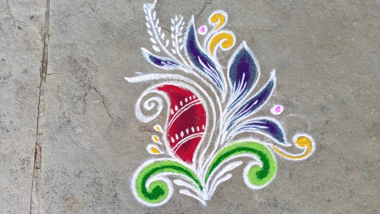 धनतेरस रांगोळी डिझाइन🌹सोपी रांगोळी🌹झटपट होणारी रांगोळी 🌹सुंदर रांगोळी डिझाइन🌹दिवाळीसाठी रांगोळी