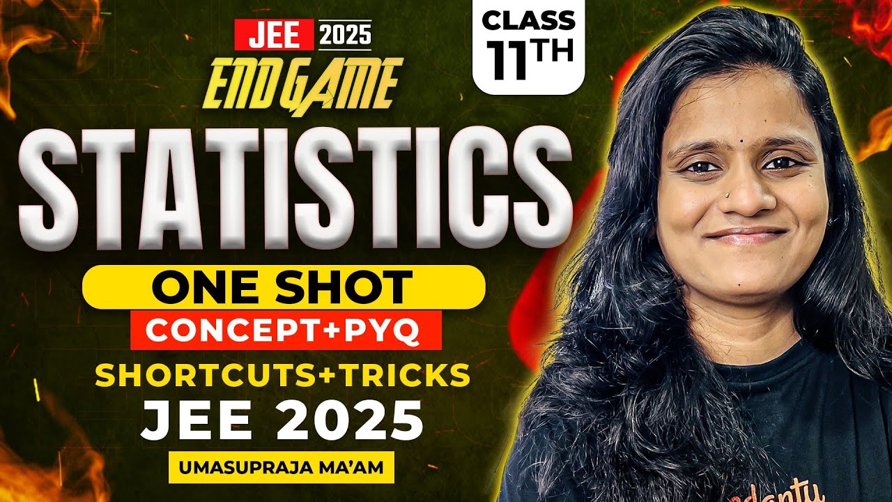 JEE 2026 Statistics Class 11 in Telugu One Shot | Concepts & PYQs | EAPCET JEE 2025